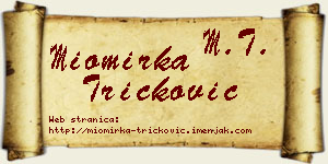 Miomirka Tričković vizit kartica